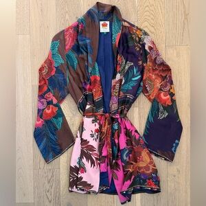 Farm Rio Colorful Satin Pant Set